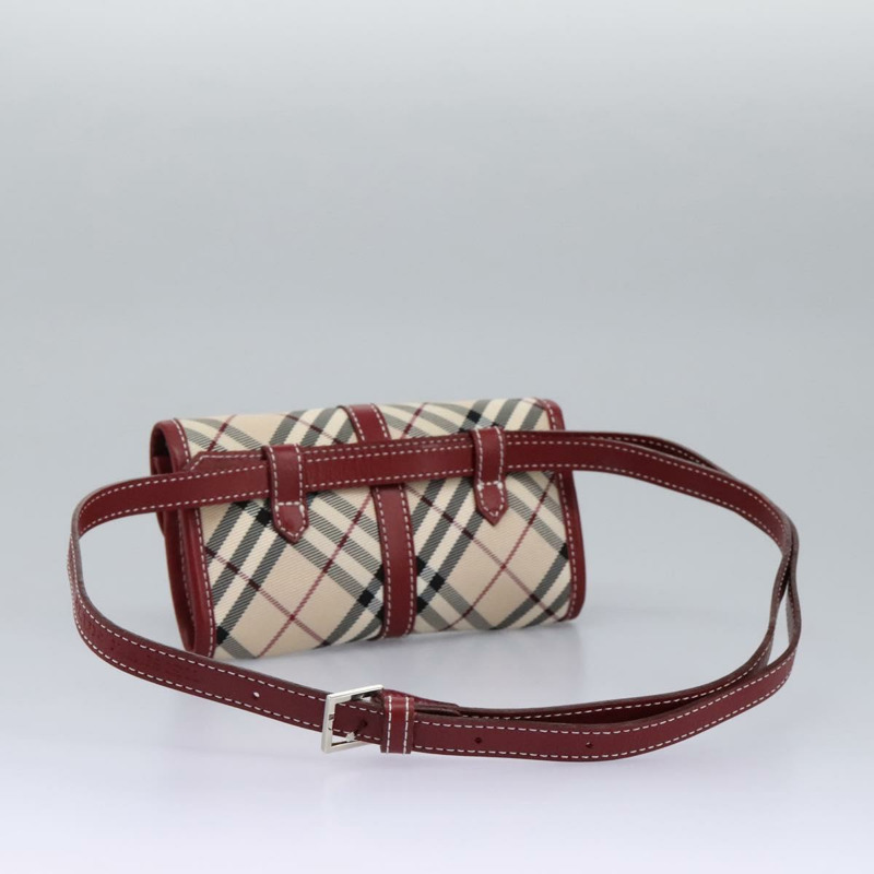 【日本直送】BURBERRY Nova Check Blue Label 腰包 帆布 米色 正品 114435V-6
