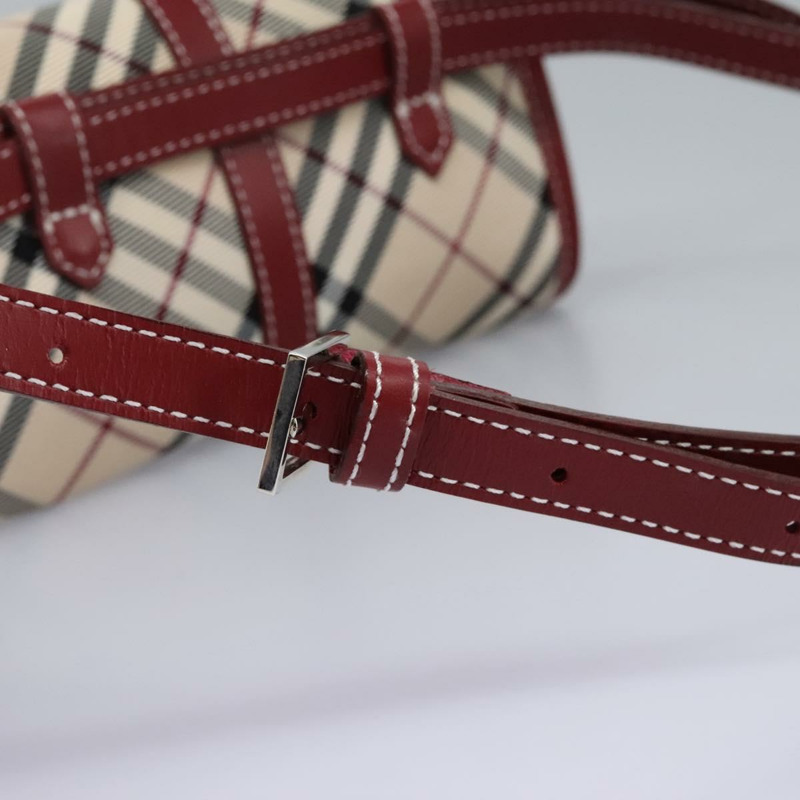 【日本直送】BURBERRY Nova Check Blue Label 腰包 帆布 米色 正品 114435V-7