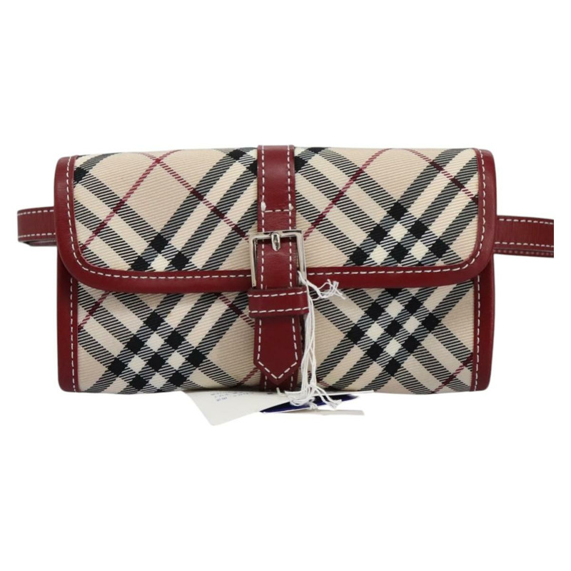 【日本直送】BURBERRY Nova Check Blue Label 腰包 帆布 米色 正品 114435V-12