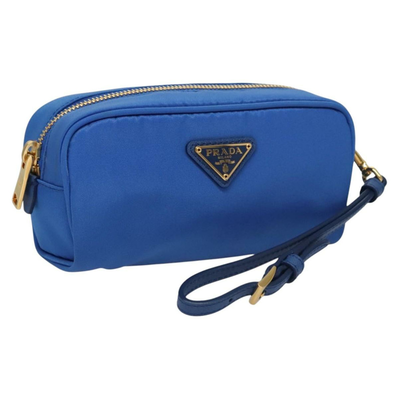 【日本直送】PRADA 手拿包 尼龍 藍色 正品 106326V-0