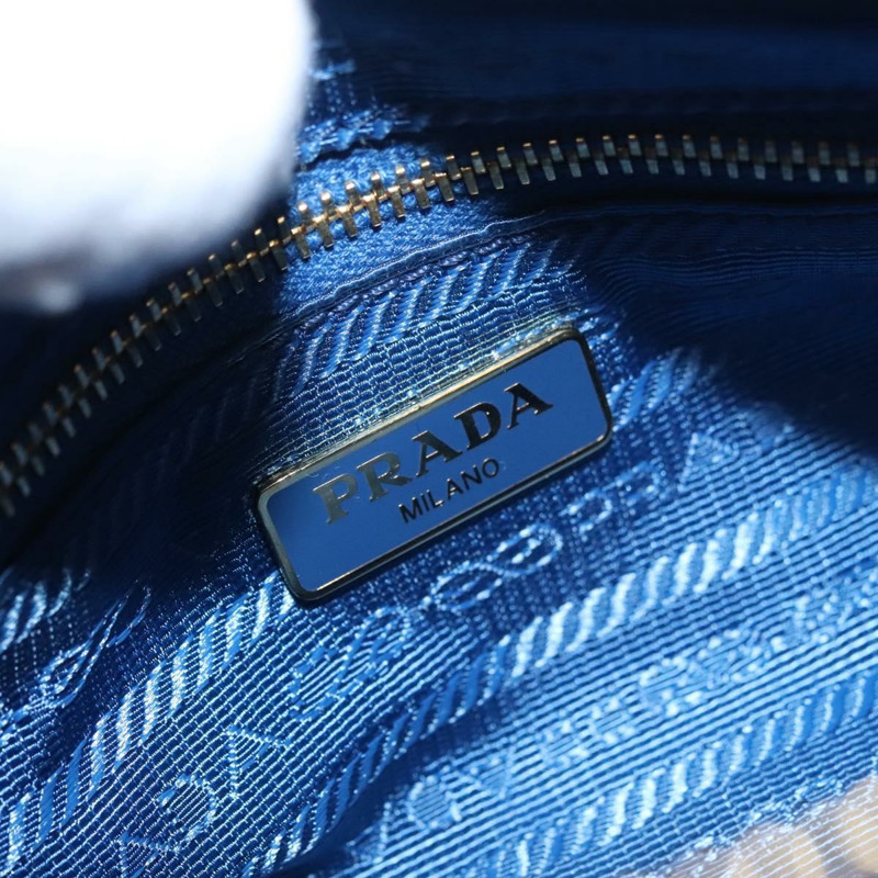 【日本直送】PRADA 手拿包 尼龍 藍色 正品 106326V-17