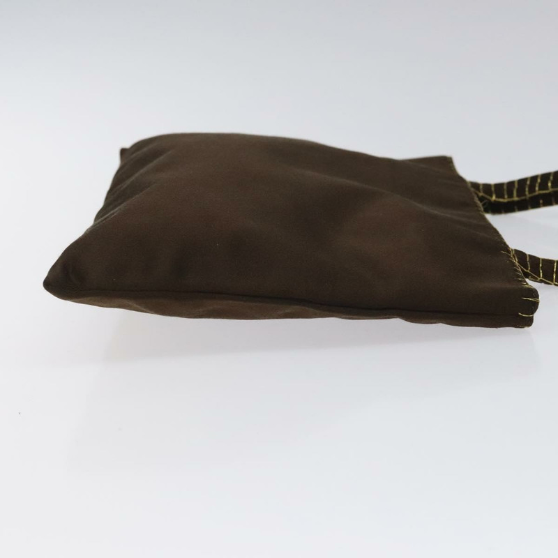 【日本直送】PRADA 手提包 緞面 深棕色 金色 正品 fm4379V-2