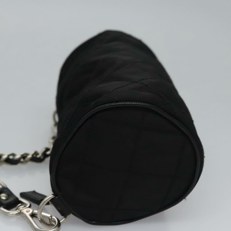 【日本直送】PRADA 鏈條手提包 尼龍 黑色 銀色 正品 mr1081V-3