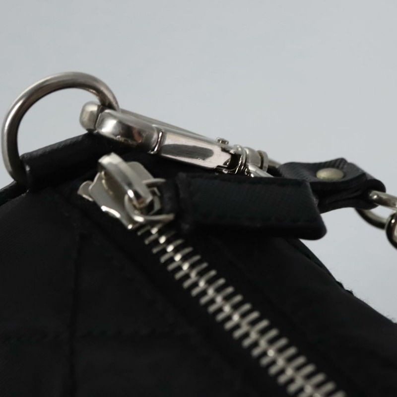 【日本直送】PRADA 鏈條手提包 尼龍 黑色 銀色 正品 mr1081V-8
