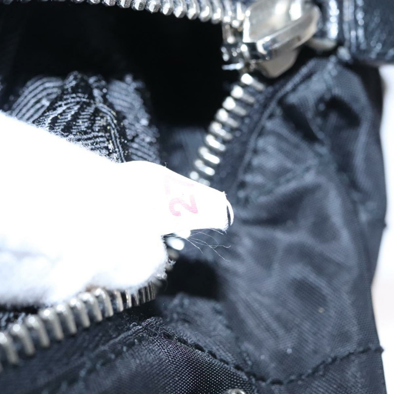 【日本直送】PRADA 鏈條手提包 尼龍 黑色 銀色 正品 mr1081V-11