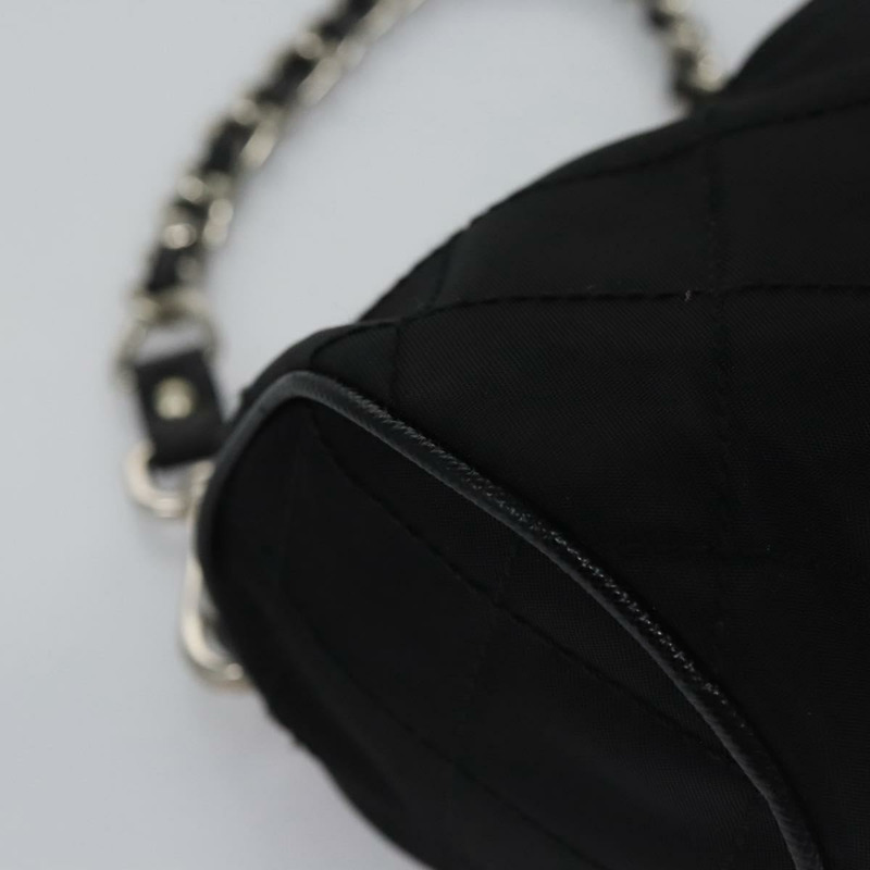 【日本直送】PRADA 鏈條手提包 尼龍 黑色 銀色 正品 mr1081V-13