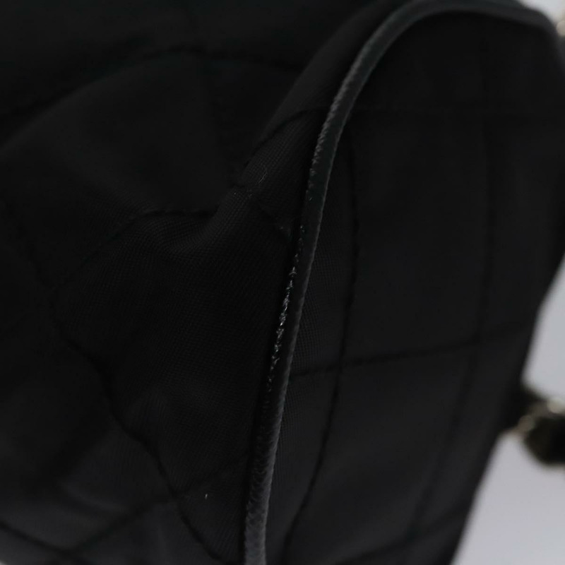 【日本直送】PRADA 鏈條手提包 尼龍 黑色 銀色 正品 mr1081V-16