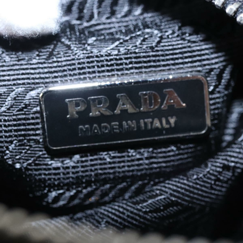 【日本直送】PRADA 鏈條手提包 尼龍 黑色 銀色 正品 mr1081V-18