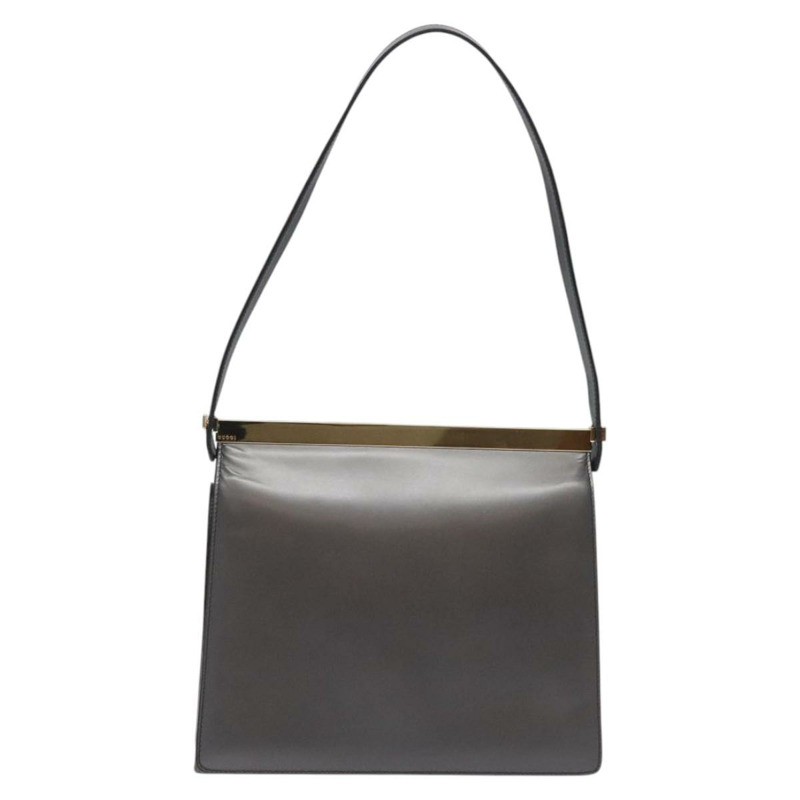【日本直送】GUCCI 灰色金色皮革單肩包 正品 JB010V-12