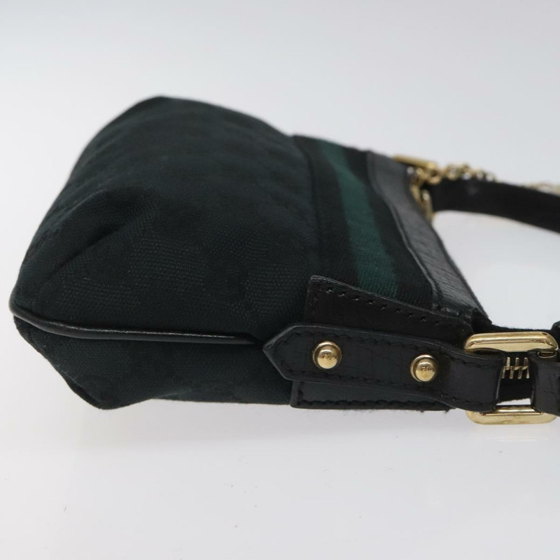 【日本直送】GUCCI GG 帆布雪莉線配件袋黑色卡其色 145970 正品 KD125V-2