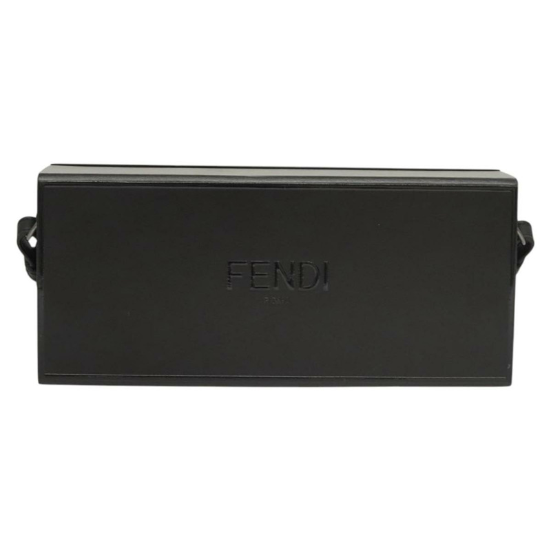 【日本直送】FENDI 盒式單肩包 皮革 黑色 銀色 正品 121070-12