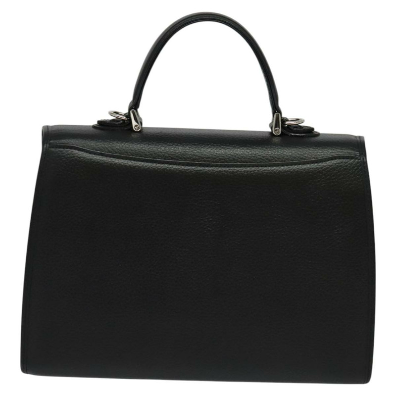 【日本直送】Burberry 手提包 皮革 2 款 黑色 銀色 正品 124374-1