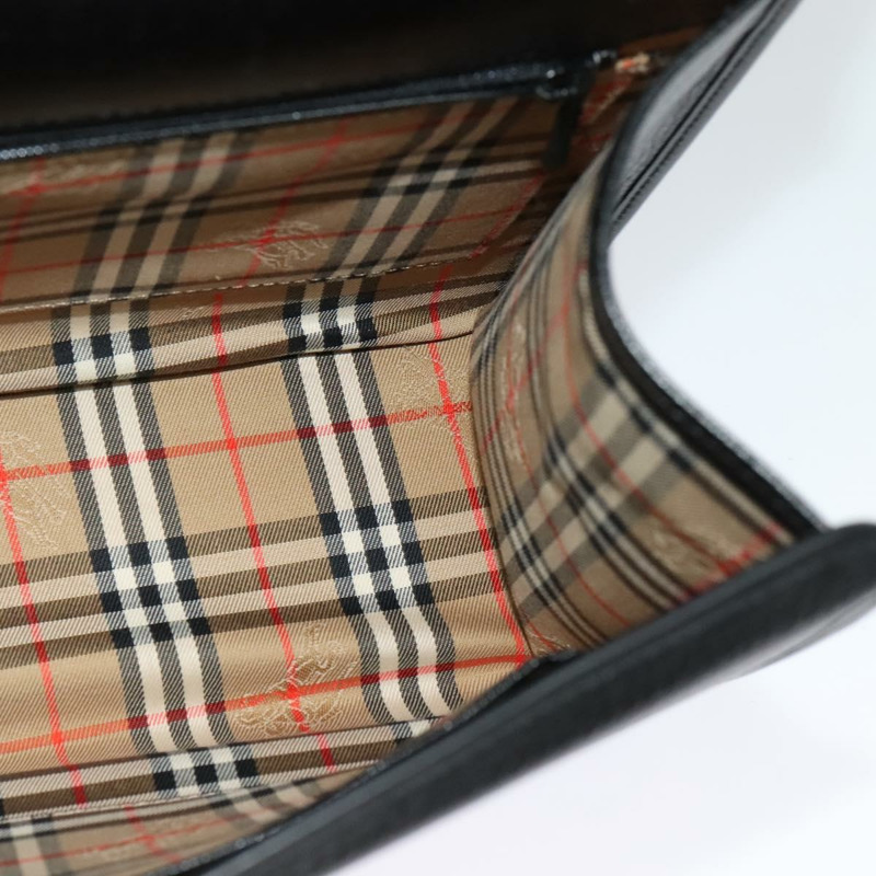 【日本直送】Burberry 手提包 皮革 2 款 黑色 銀色 正品 124374-16