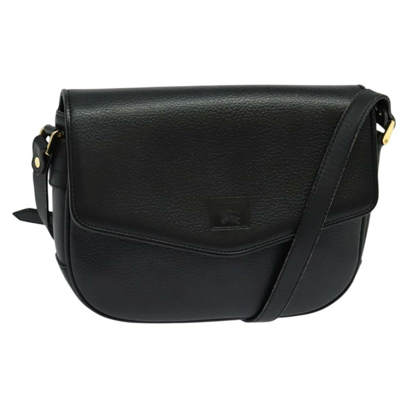 【日本直送】Burberrys 單肩包 皮革 黑金 正品 sw722-0