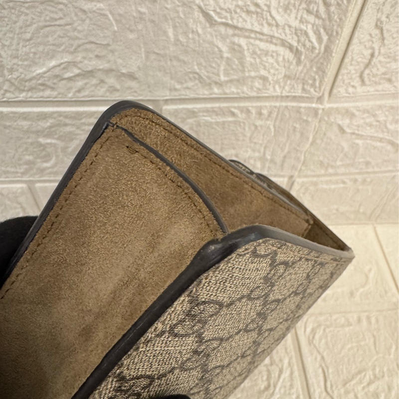 Gucci 咖pvc酒神雙鏈包小號-8