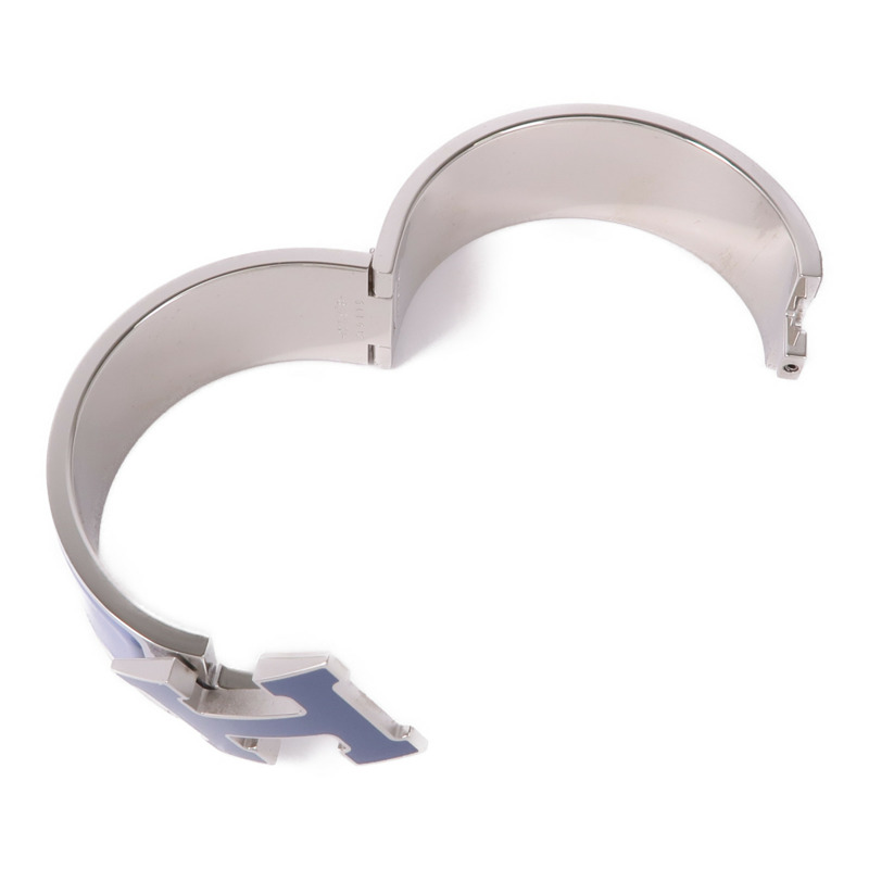 HERMES 琺瑯/金屬Clic Clac H手鐲Rainbow Bleu-4