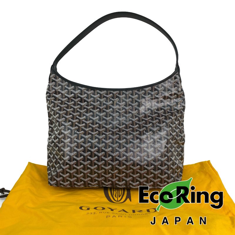 △ Goyard 高雅德 Boheme Black, Brown Coated Canvas Goyardine Shoulder Bag 黑色, 啡色塗層帆布肩背袋 -257010609-0