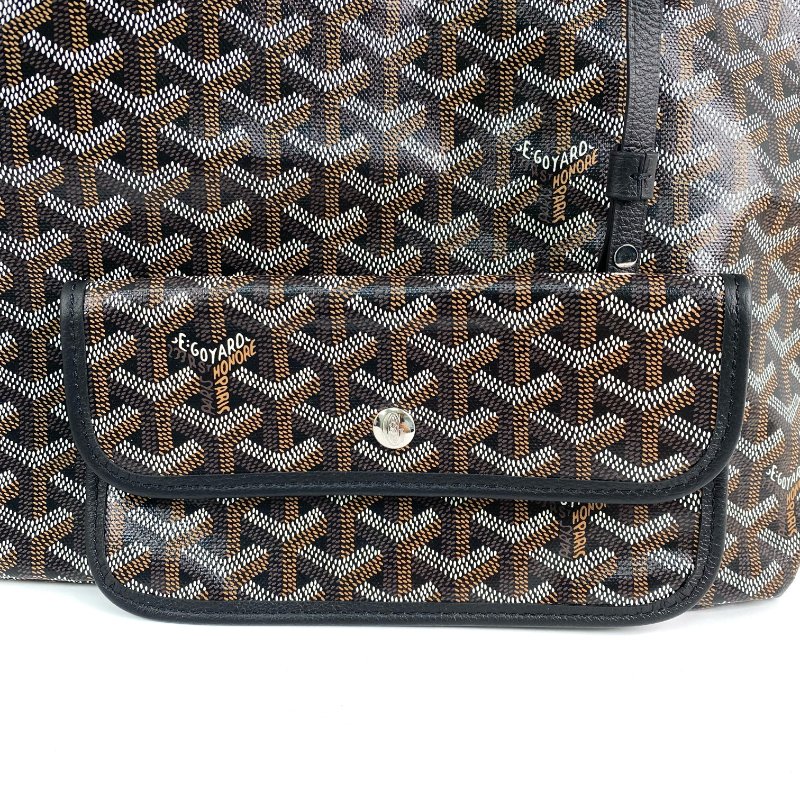 △ Goyard 高雅德 Boheme Black, Brown Coated Canvas Goyardine Shoulder Bag 黑色, 啡色塗層帆布肩背袋 -257010609-14