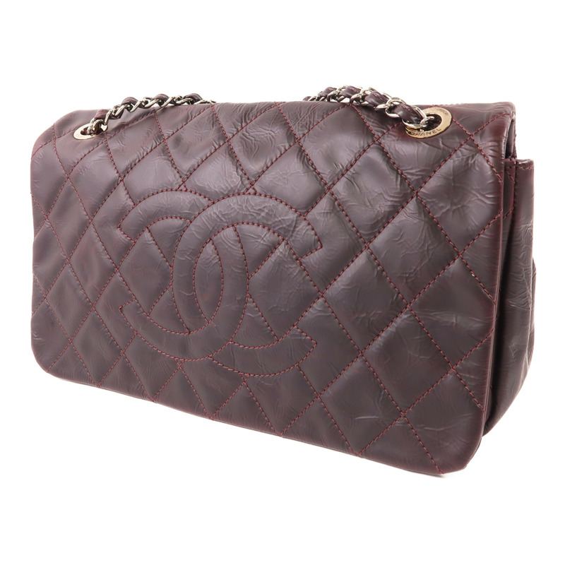 CHANEL 牛皮皮革Shoulder Bag銀扣鏈帶肩背袋-2
