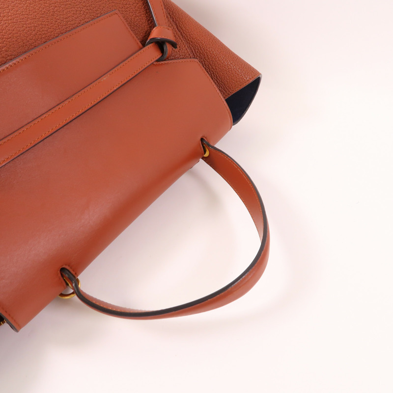 CELINE 牛皮皮革Micro Belt金扣手挽肩背兩用袋-4