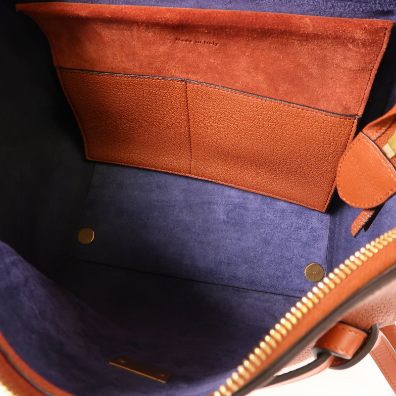 CELINE 牛皮皮革Micro Belt金扣手挽肩背兩用袋-6