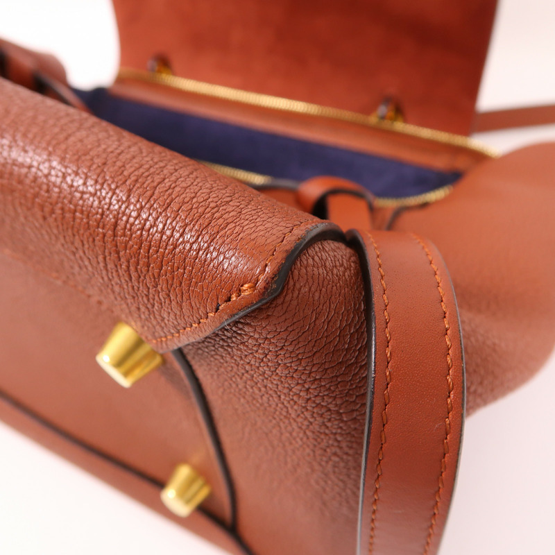 CELINE 牛皮皮革Micro Belt金扣手挽肩背兩用袋-12