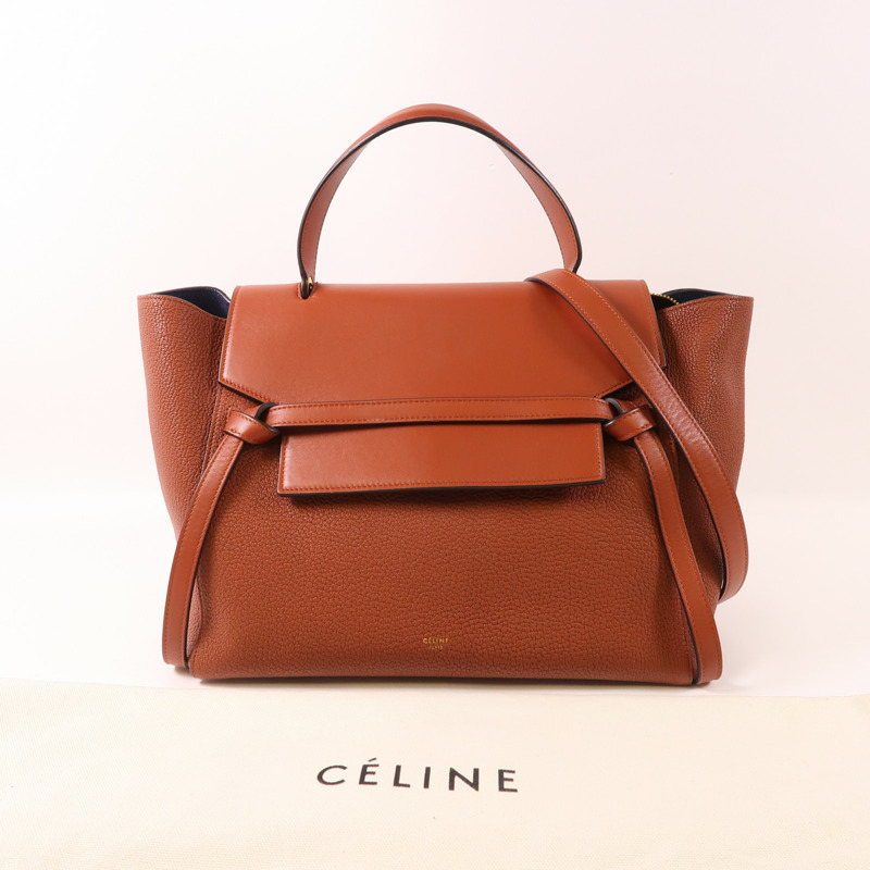 CELINE 牛皮皮革Micro Belt金扣手挽肩背兩用袋-19