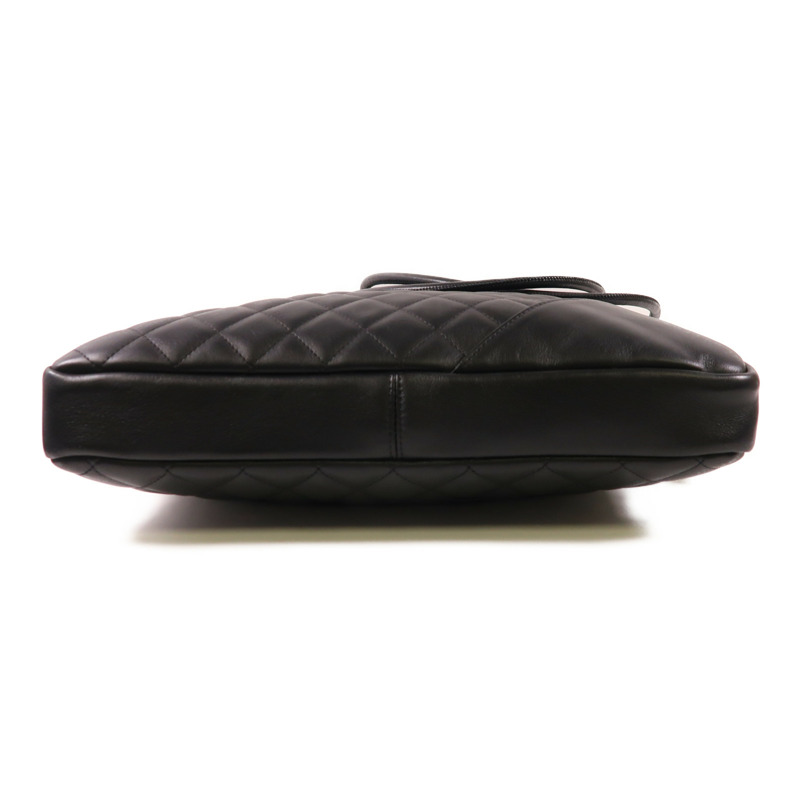 CHANEL 羊皮皮革Cambon Shoulder Bag銀扣肩背袋-3