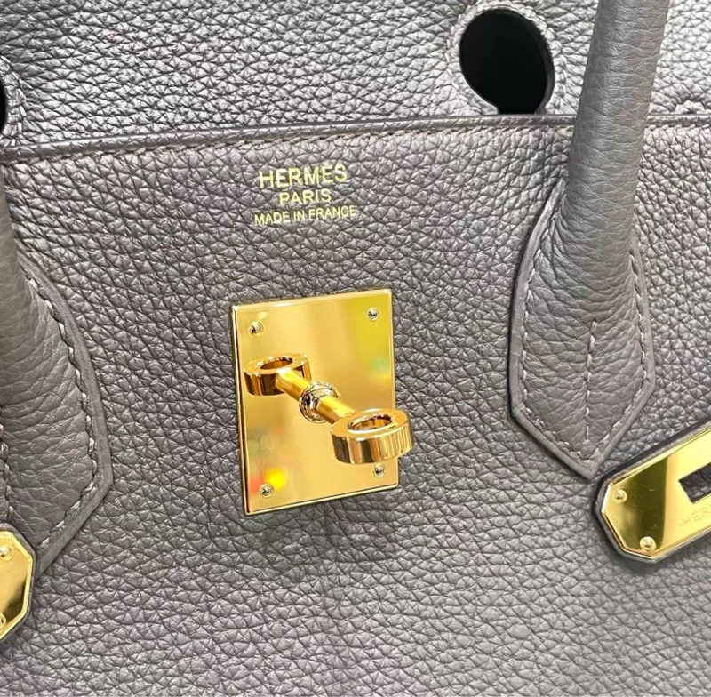 有購証➡️ Hermes愛馬仕 birkin30 8F錫器灰金扣 Z刻 togo皮 配件：塵袋，鎖鑰匙，吊牌，雨衣，票 尺寸：30*22*16cm-7