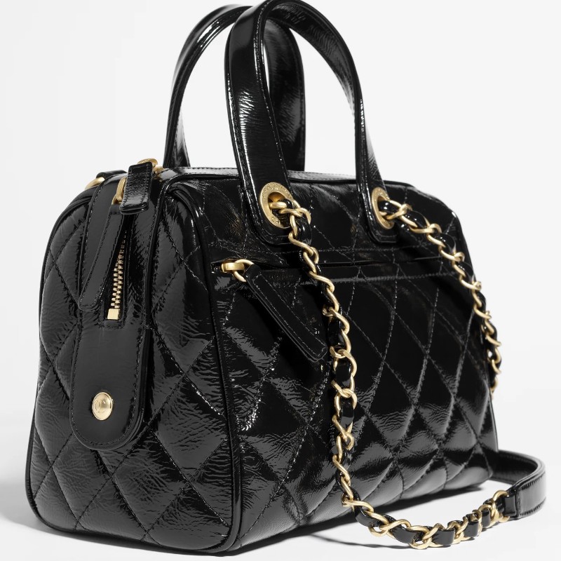 香奈兒 25A荔枝紋小型保齡球包  容量很讚!-6