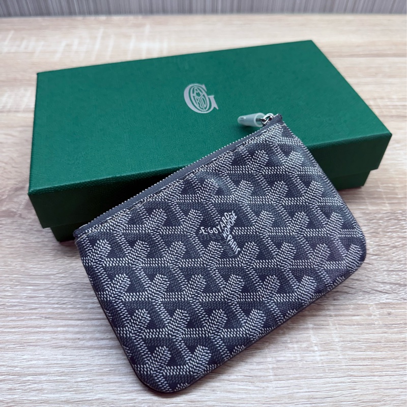 Goyard senat mini 戈雅灰色一字萬用零錢包-1