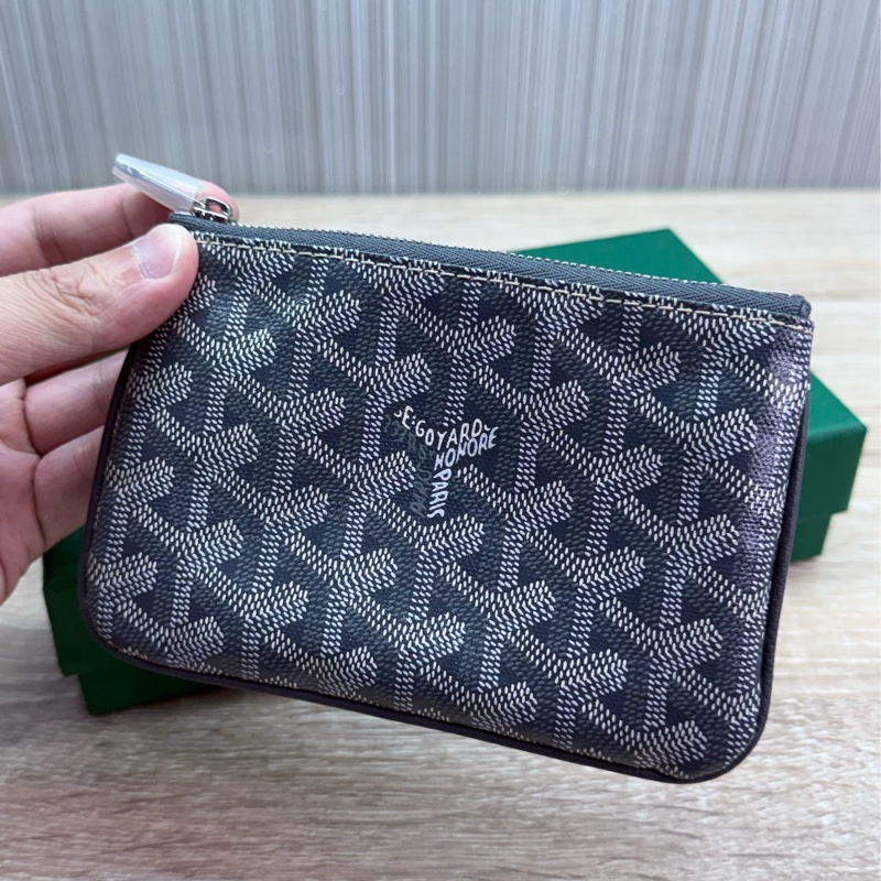 Goyard senat mini 戈雅灰色一字萬用零錢包-2