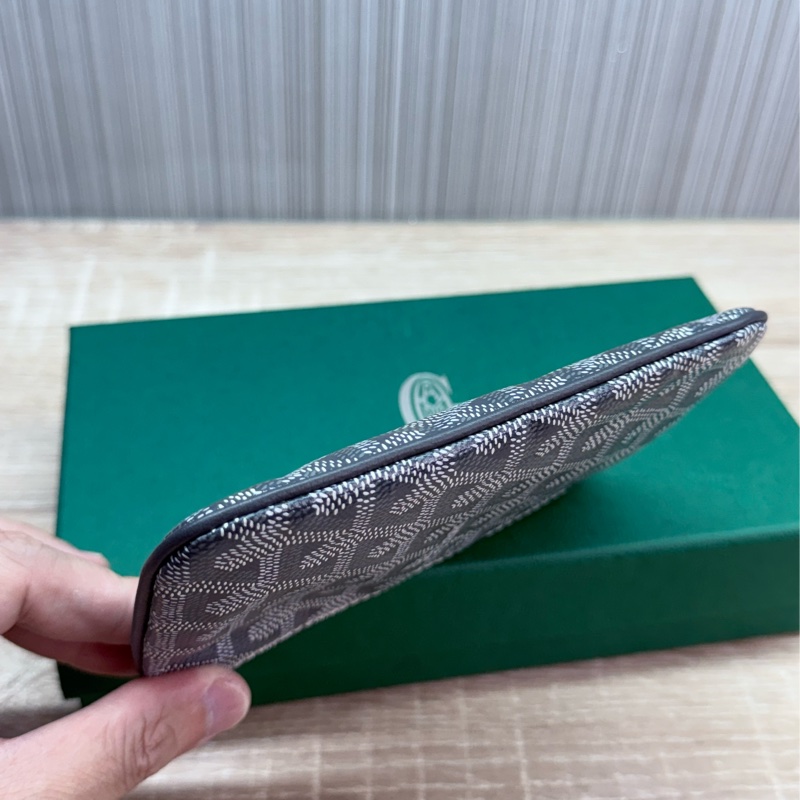 Goyard senat mini 戈雅灰色一字萬用零錢包-6