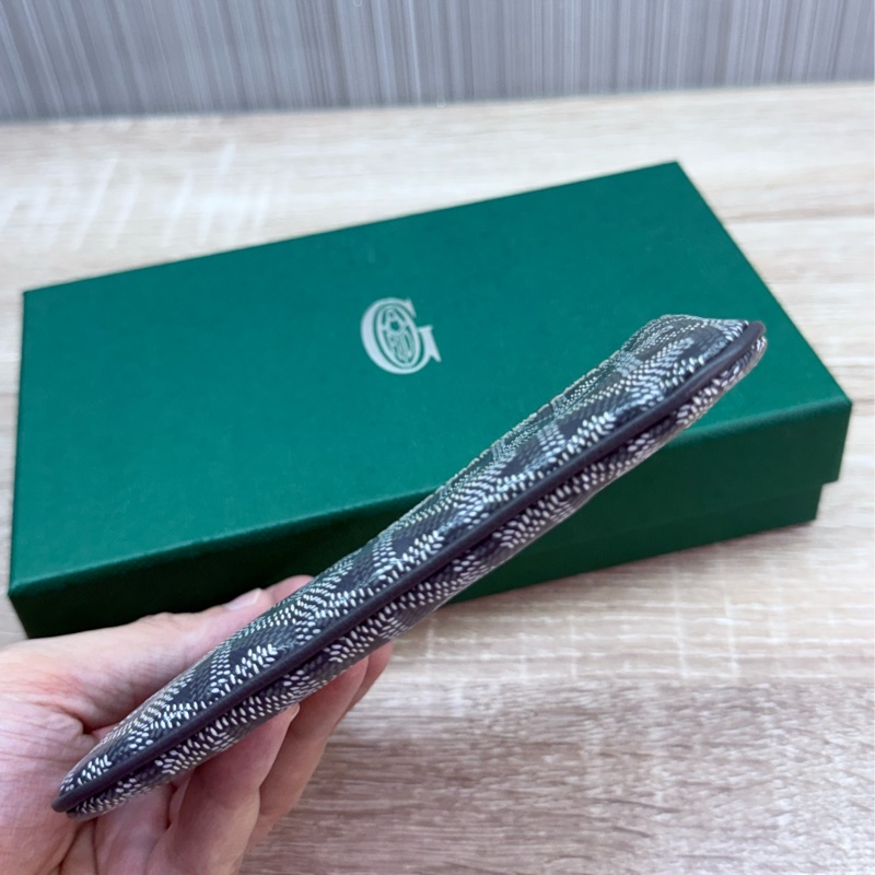 Goyard senat mini 戈雅灰色一字萬用零錢包-8