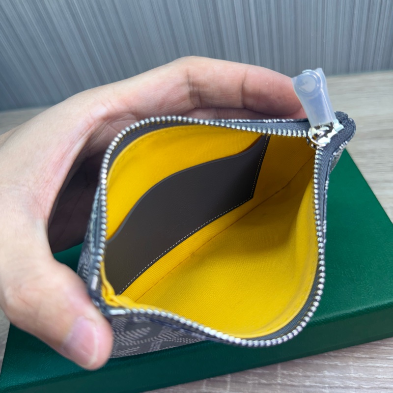 Goyard senat mini 戈雅灰色一字萬用零錢包-11