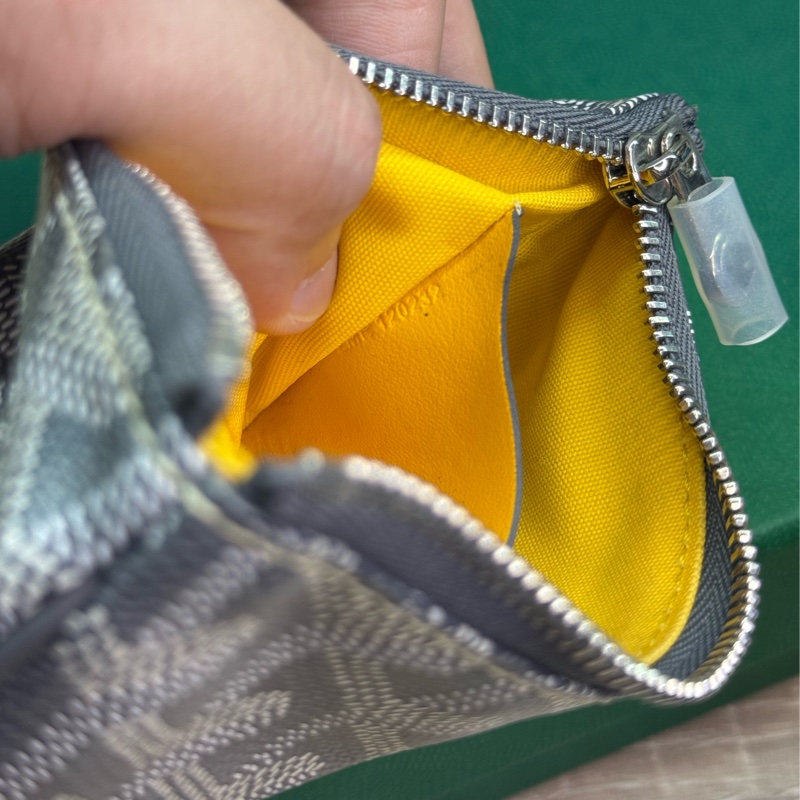 Goyard senat mini 戈雅灰色一字萬用零錢包-14