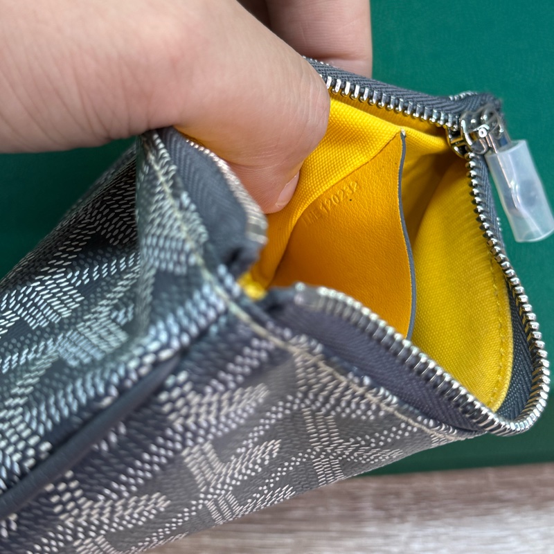 Goyard senat mini 戈雅灰色一字萬用零錢包-15