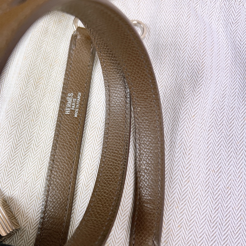 Hermes kelly 35 棕啡色銀扣-26