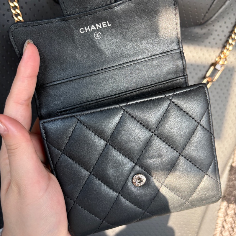 chanel so black 三折短夾-10
