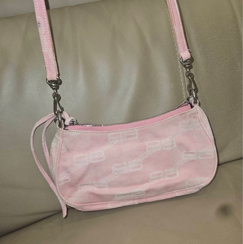 ❤️ balenciaga #巴黎世家 粉色 #牛仔 #機車包 #月亮包-26