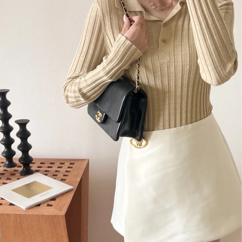 Chanel cf 24k黑金魚子醬口蓋斜挎包 芯片款 近新閒置✨配件齊全🉑送禮-7