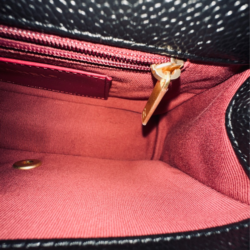 Chanel cf 24k黑金魚子醬口蓋斜挎包 芯片款 近新閒置✨配件齊全🉑送禮-33