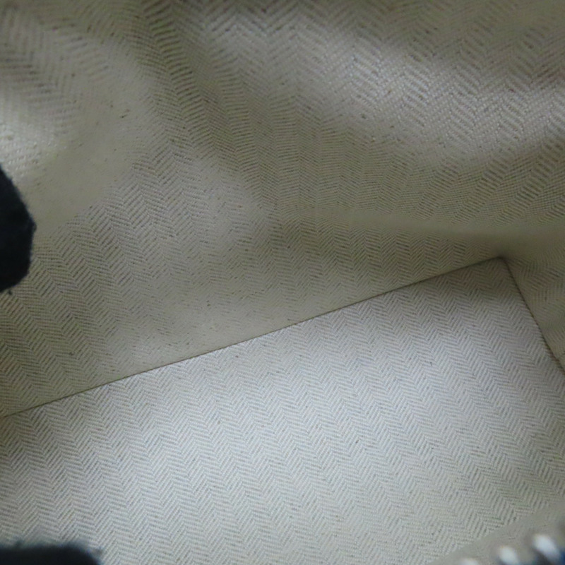 藍色 牛皮 wash bag 手提小包-5