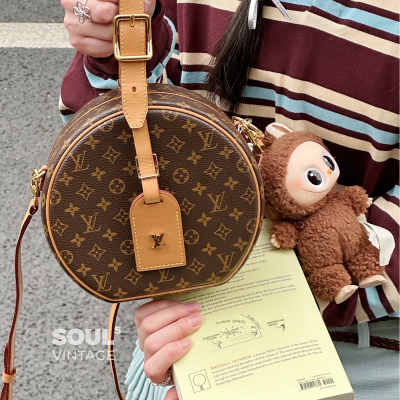 LV Boite Chapeau硬盒圓餅包 芯片款 99新五金帶膜🔥高工價硬盒🉑手挽/斜背-2