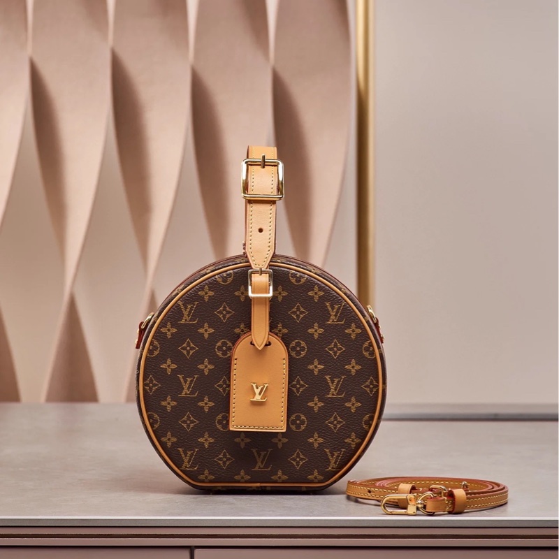 LV Boite Chapeau硬盒圓餅包 芯片款 99新五金帶膜🔥高工價硬盒🉑手挽/斜背-10