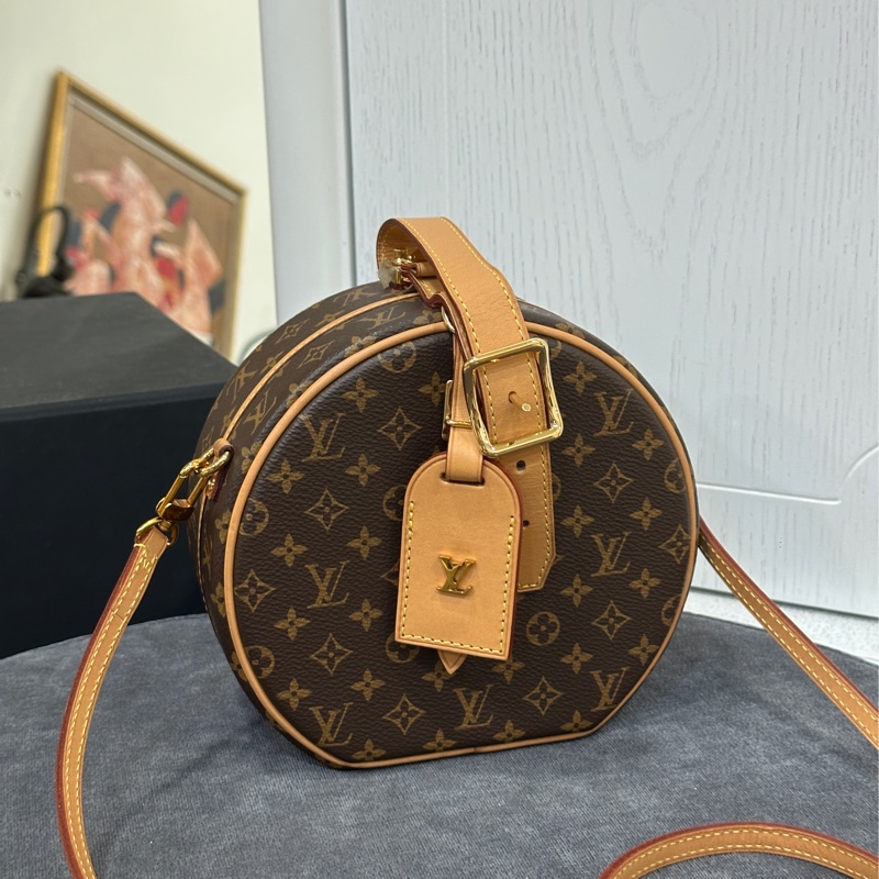 LV Boite Chapeau硬盒圓餅包 芯片款 99新五金帶膜🔥高工價硬盒🉑手挽/斜背-13