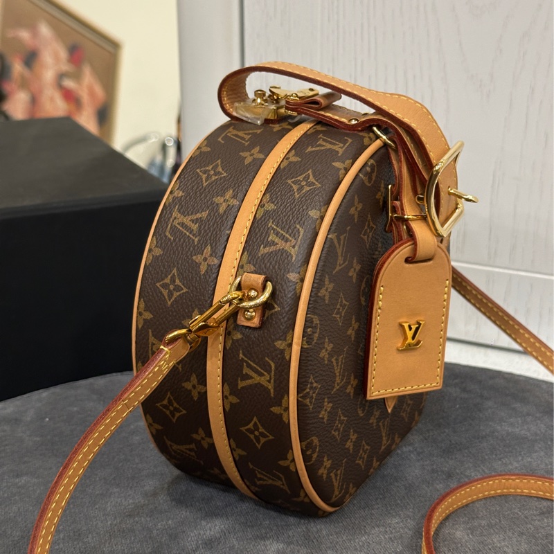 LV Boite Chapeau硬盒圓餅包 芯片款 99新五金帶膜🔥高工價硬盒🉑手挽/斜背-14