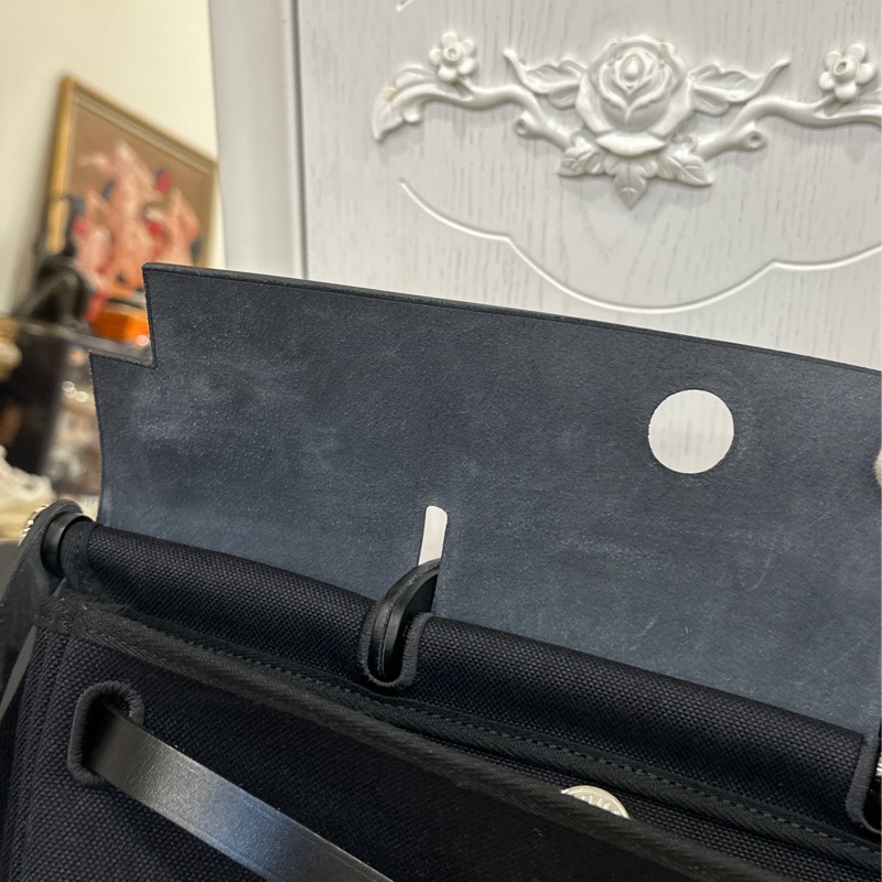 🈶台灣購證 #近新w刻全配 愛馬仕黑銀herbag39郵差斜挎包🔥全網最低🔥-19