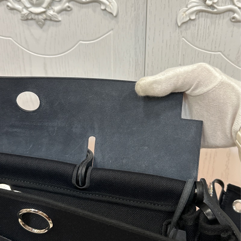 🈶台灣購證 #近新w刻全配 愛馬仕黑銀herbag39郵差斜挎包🔥全網最低🔥-20