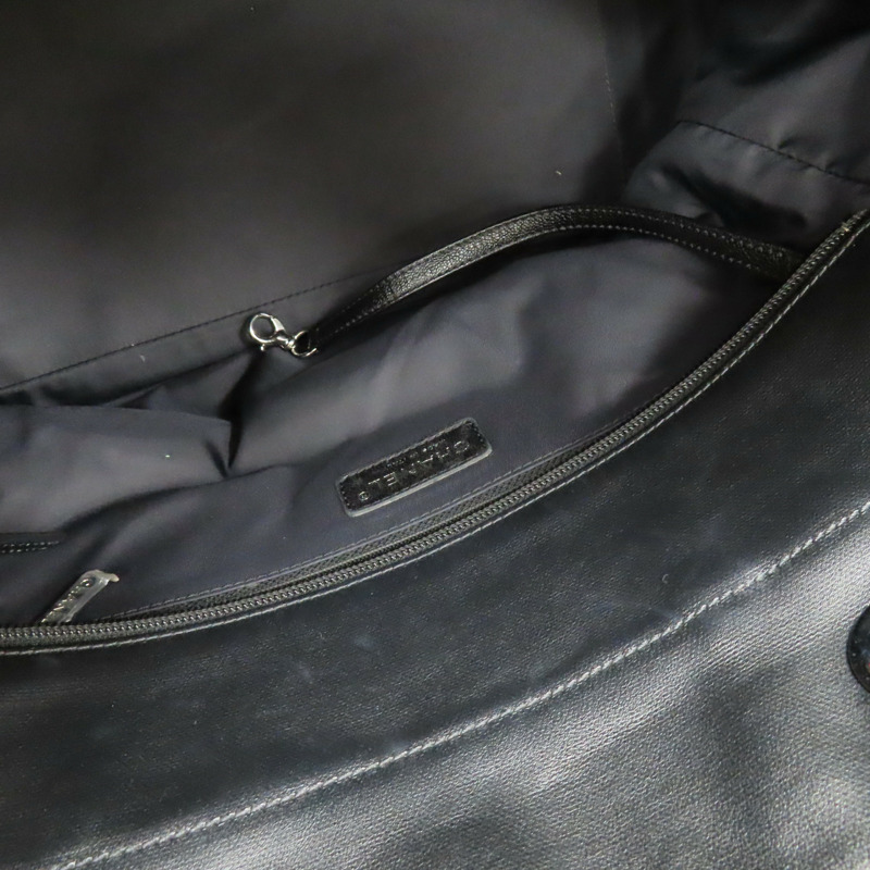 黑色 菱格紋 皮革 肩背包 無卡-5